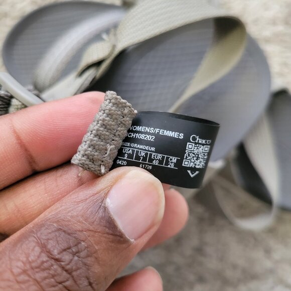 Chaco Sandals Women's 9 Gray Beige Lowdown Strappy - Picture 7 of 7